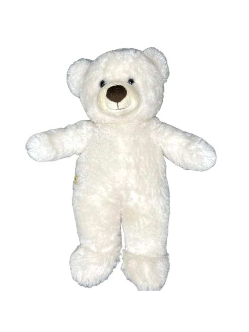 2013 Build A Bear White / Cream  Plush Teddy Bear Brown Nose Eyes 15"